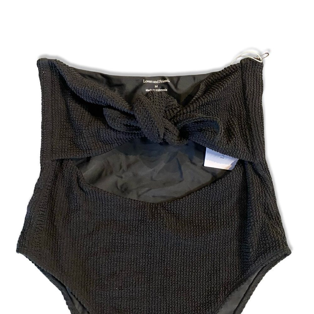 NWT Lovers and Friends Maira one piece swimsuit tie front bathing suit Revolve M - Picture 6 of 8